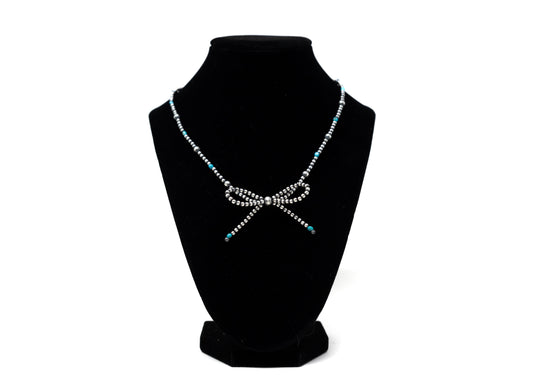 Sterling Silver and Turquoise Bowtie Necklace
