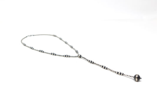 Sterling Silver Multi Bead Lariat