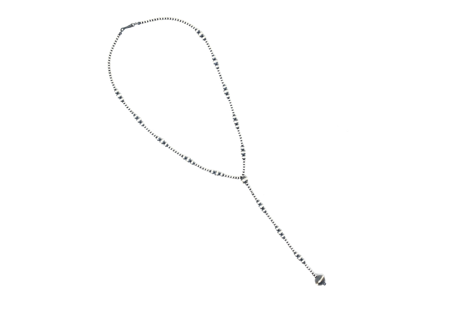 Sterling Silver Multi Bead Lariat
