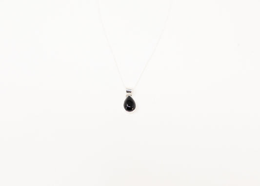 Black Onyx Teardrop Necklace