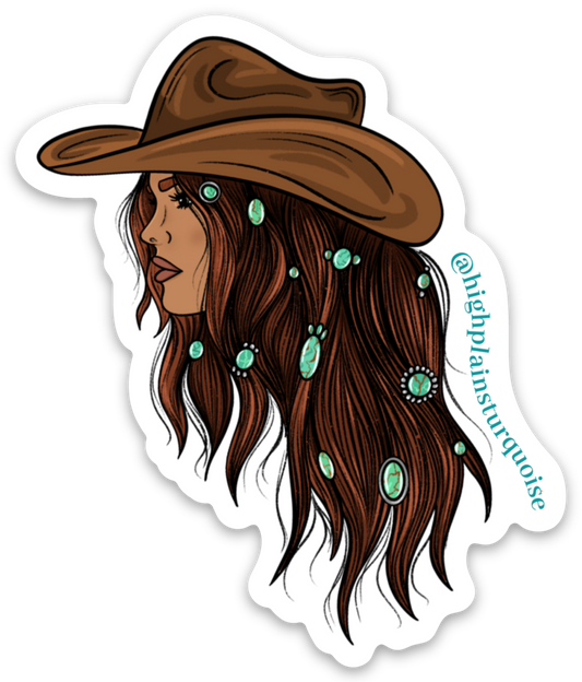 Jewel Cowgirl Sticker