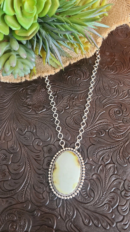 Daniel Benally Palomino Variscite Necklace