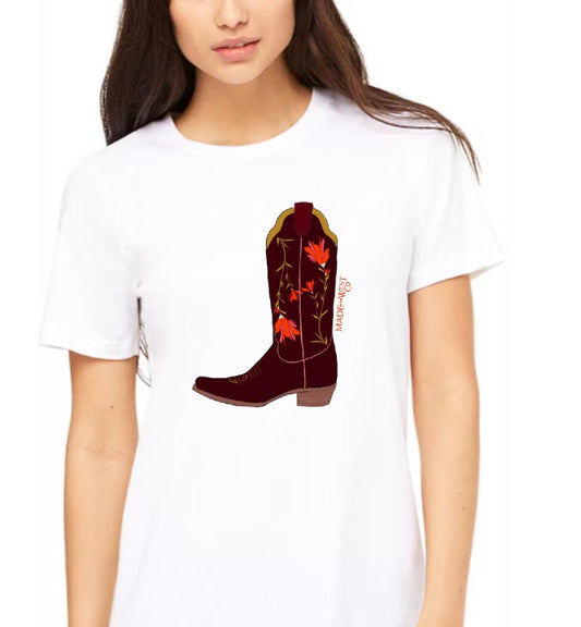 Ladies Indian Paintbrush Boot Tee
