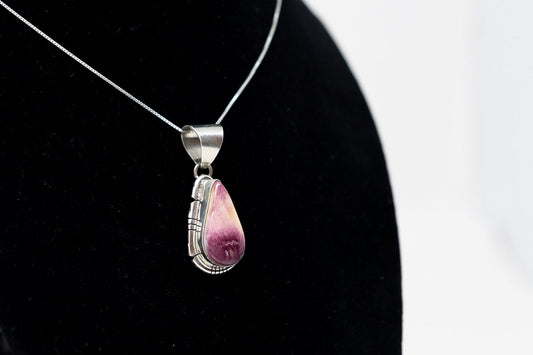 Purple Spiny Teardrop Necklace