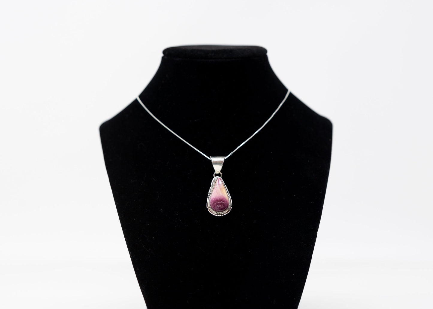 Purple Spiny Teardrop Necklace
