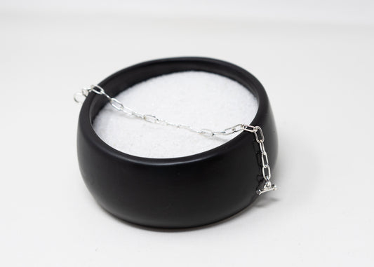 Zuni Sterling Silver Paperclip T-Bar Bracelet