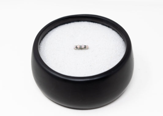 4-Stone Pink Conch Sterling Ring