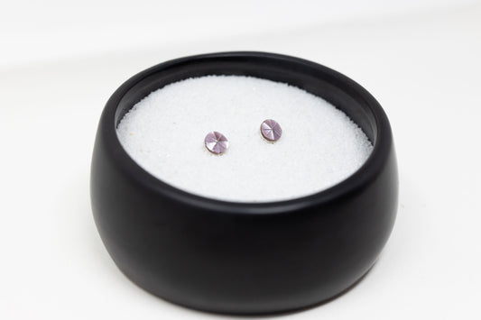 Zuni Pink Mother of Pearl Sterling Inlay Earrings