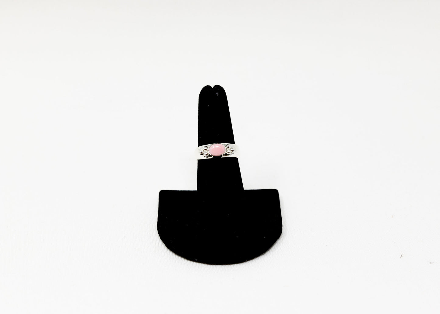 Sterling Dot Pink Conch Ring