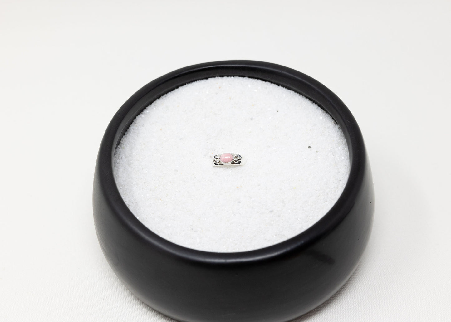 Sterling Dot Pink Conch Ring