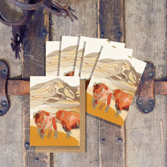 Mini Western Canyon Bison Card Set