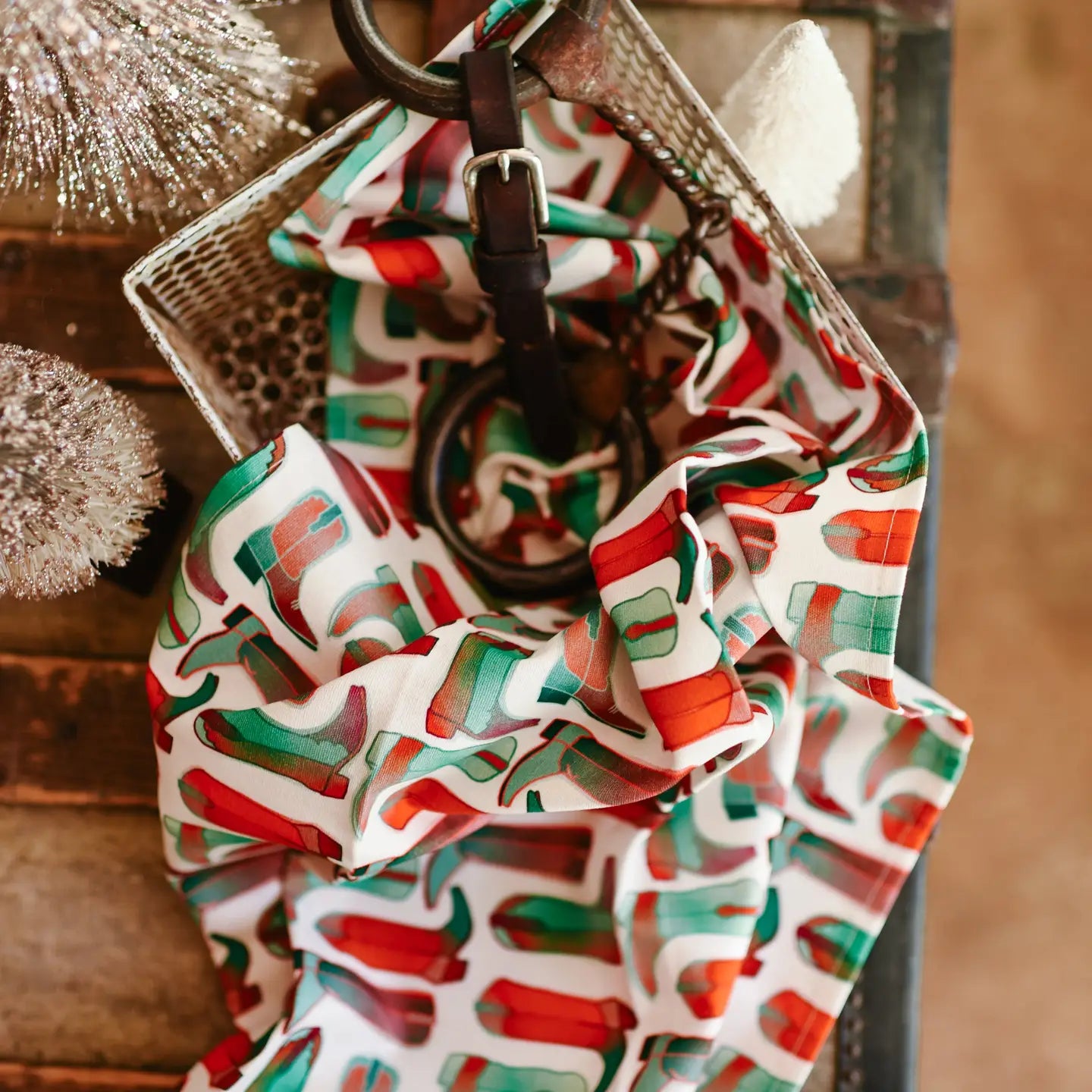 Christmas Boots Holiday Tea Towel