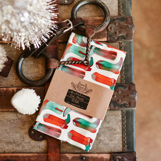 Christmas Boots Holiday Tea Towel