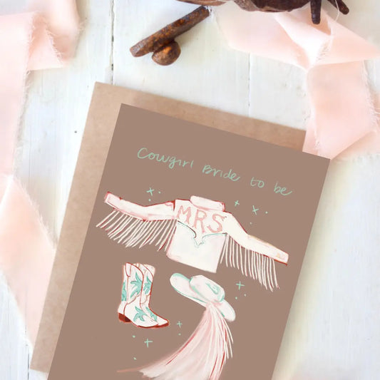 Cowgirl Bride to Be Shower Card