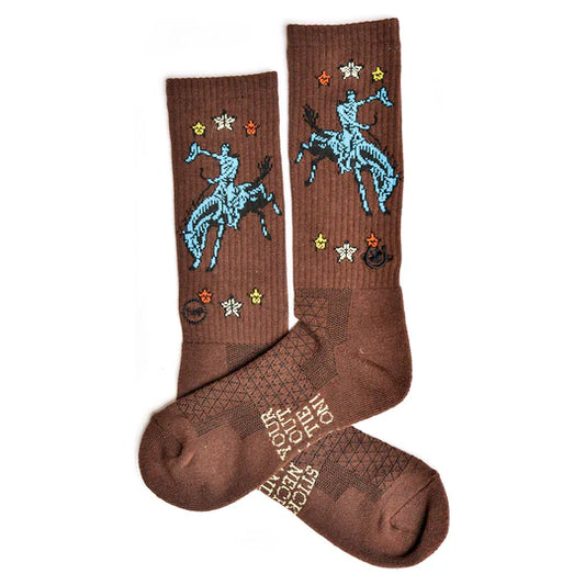 Fringe Long Live Brown Performance Boot Sock