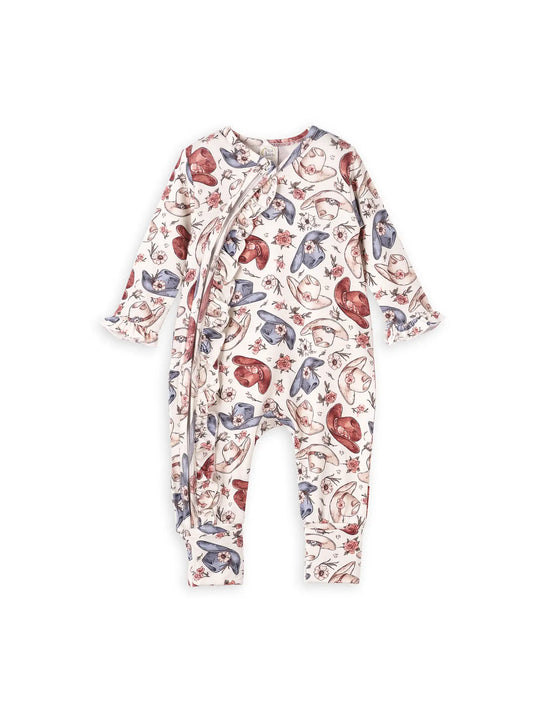 Wildflower Rodeo Cowgirl Zipper Romper