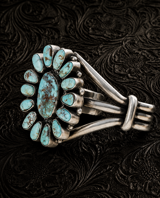 Natural Dry Creek Turquoise Cluster Cuff