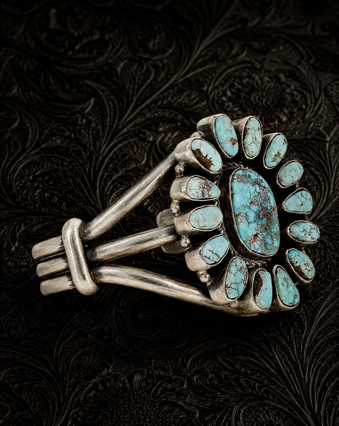 Natural Dry Creek Turquoise Cluster Cuff