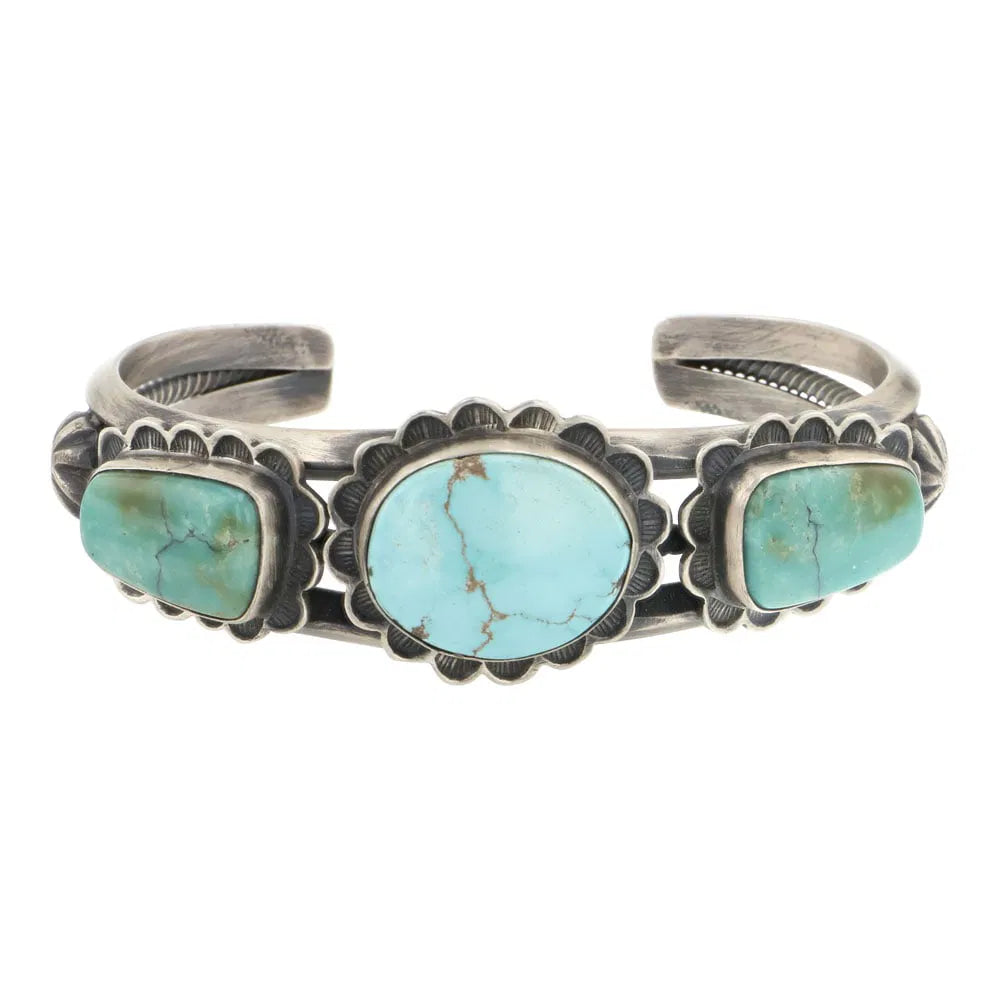 Navajo Nevada Turquoise Cuff Bracelet