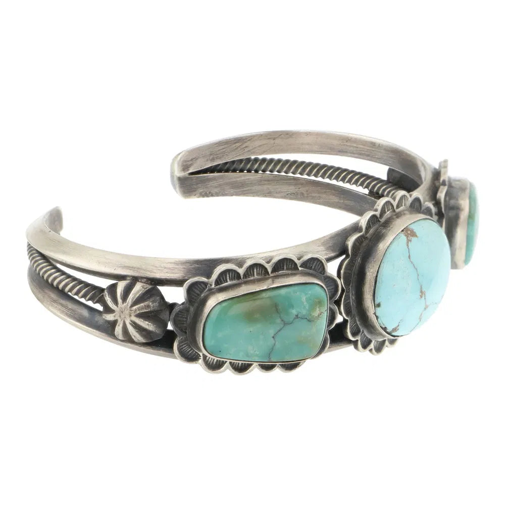 Navajo Nevada Turquoise Cuff Bracelet