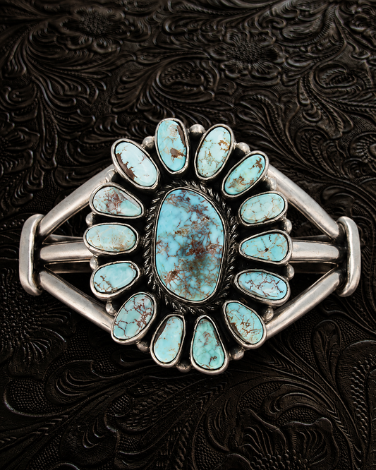 Natural Dry Creek Turquoise Cluster Cuff