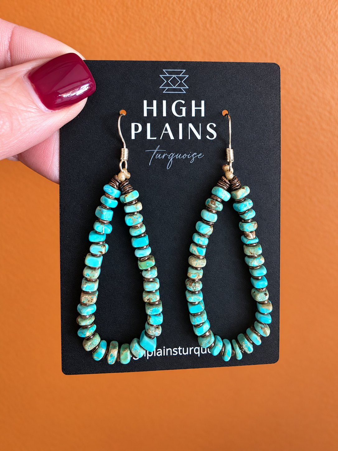 Santo Domingo Jasper Heishi Jacla Style Loop Earrings