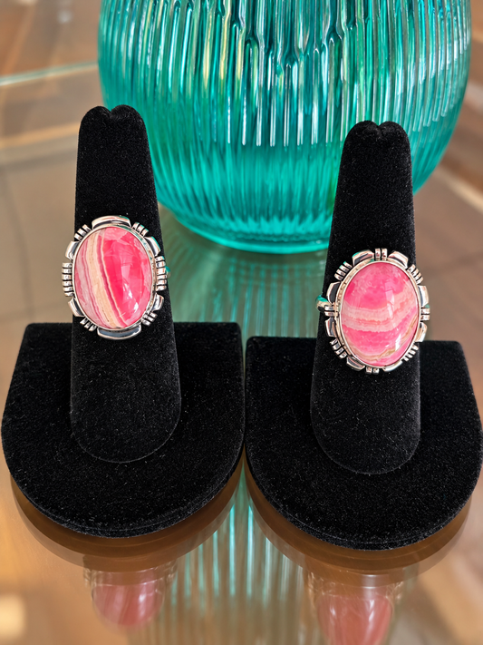 Desert Rose Rhodochrosite Ring