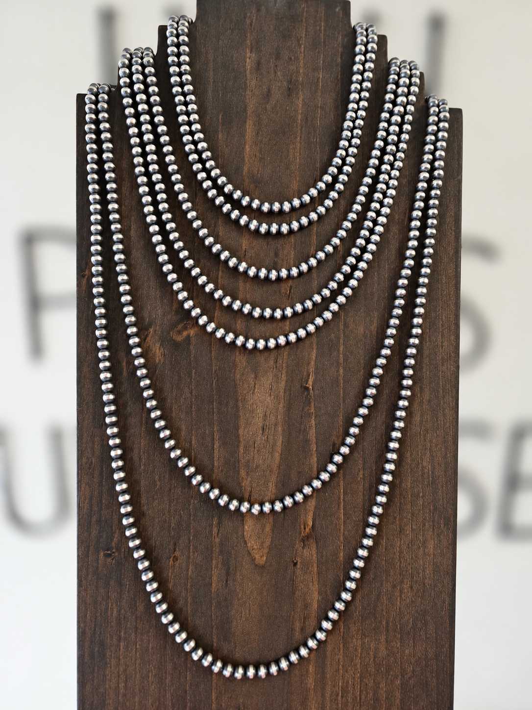 6mm Sterling Silver Bead Necklace