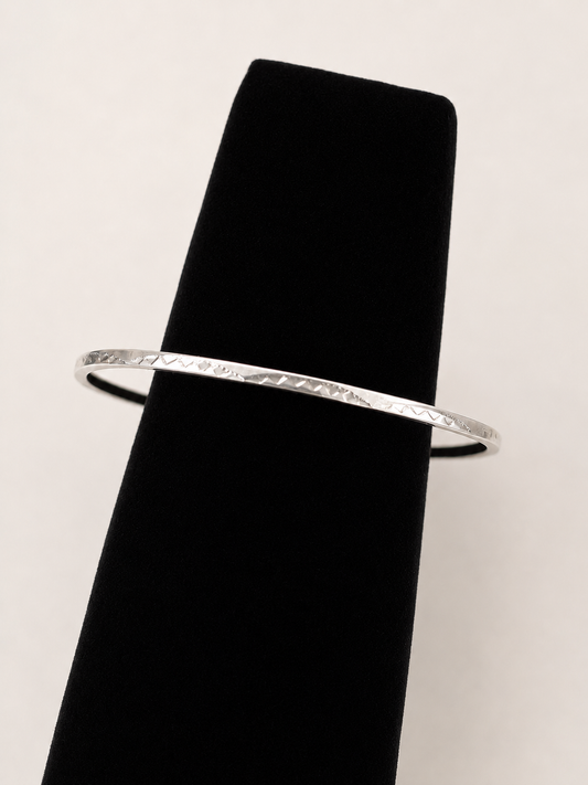 Tahe Stamped Sterling Silver Square Cuff