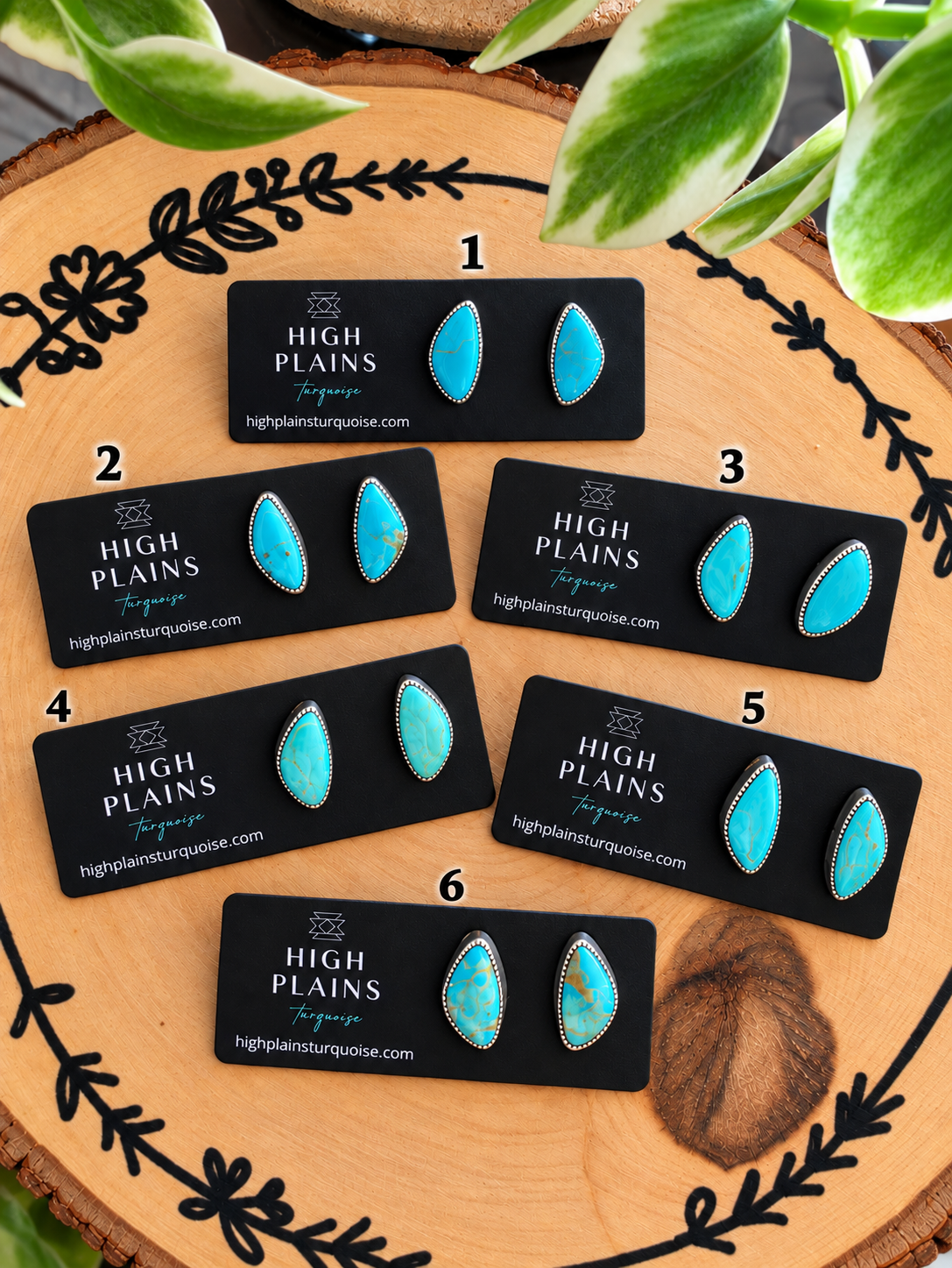 Kingman Elongated Teardrop Stud Earrings