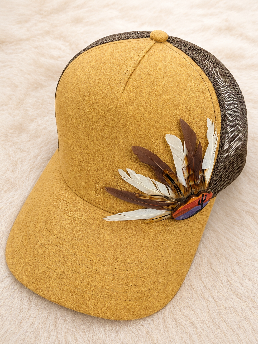 Desert Spirit Feather Trucker Hat