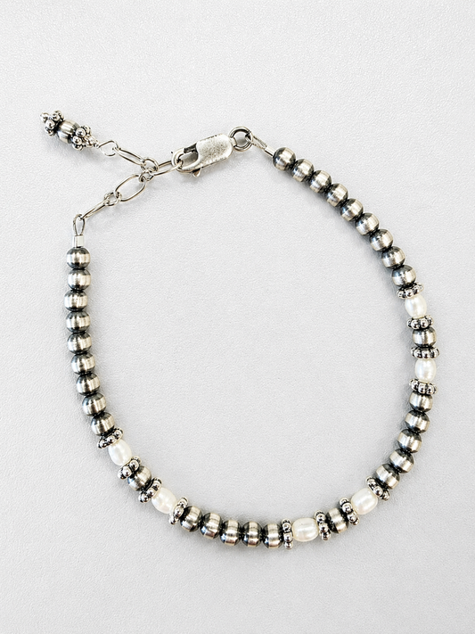 Sterling Silver and Freshwater Pearl Bracelet