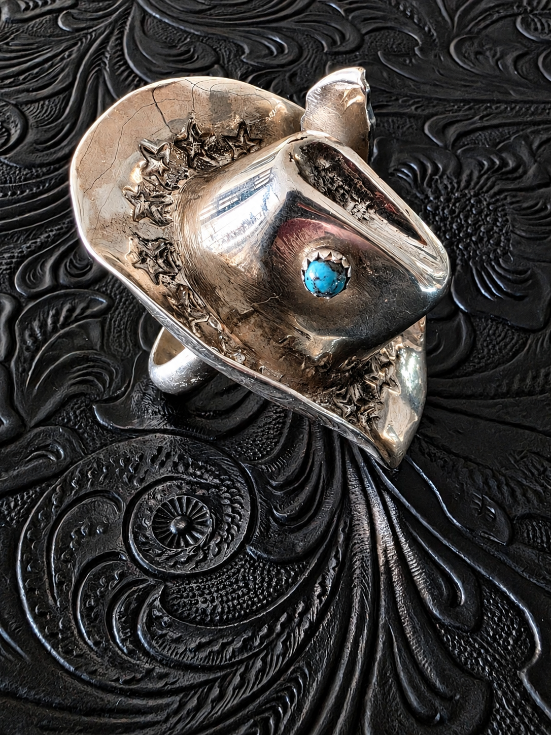 Robby Manuelito Kingman Sterling Cowboy Hat Ring
