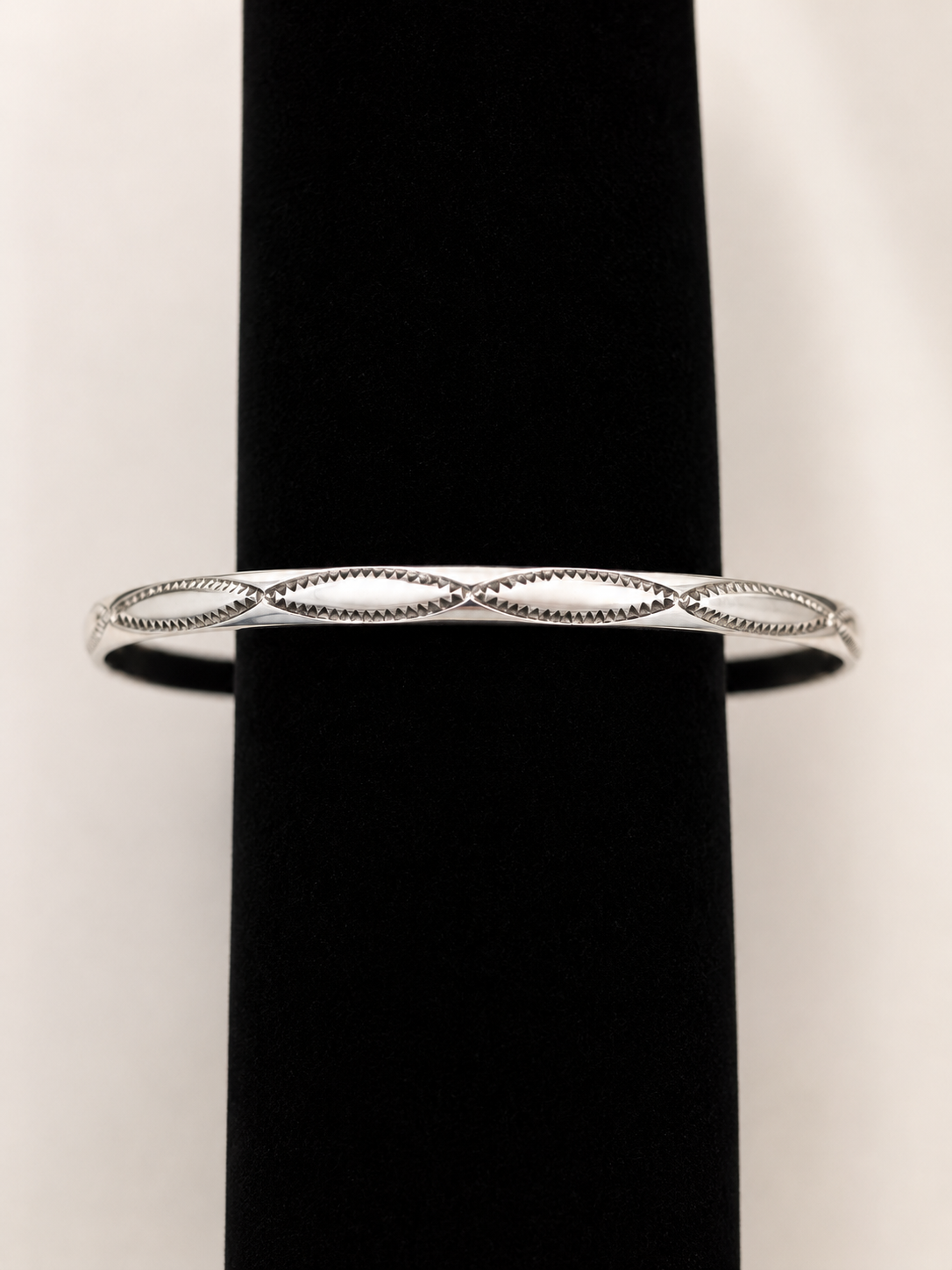 Tahe Sterling Silver Stamped Tri Wire Stacker Cuff