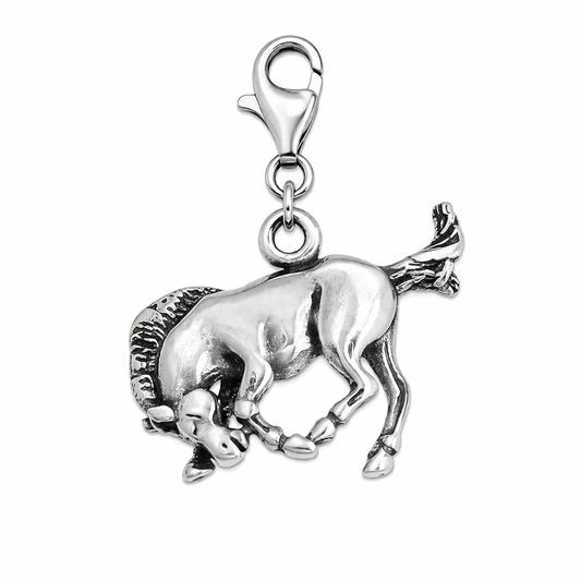 Sterling Silver Bucking Bronco Charm
