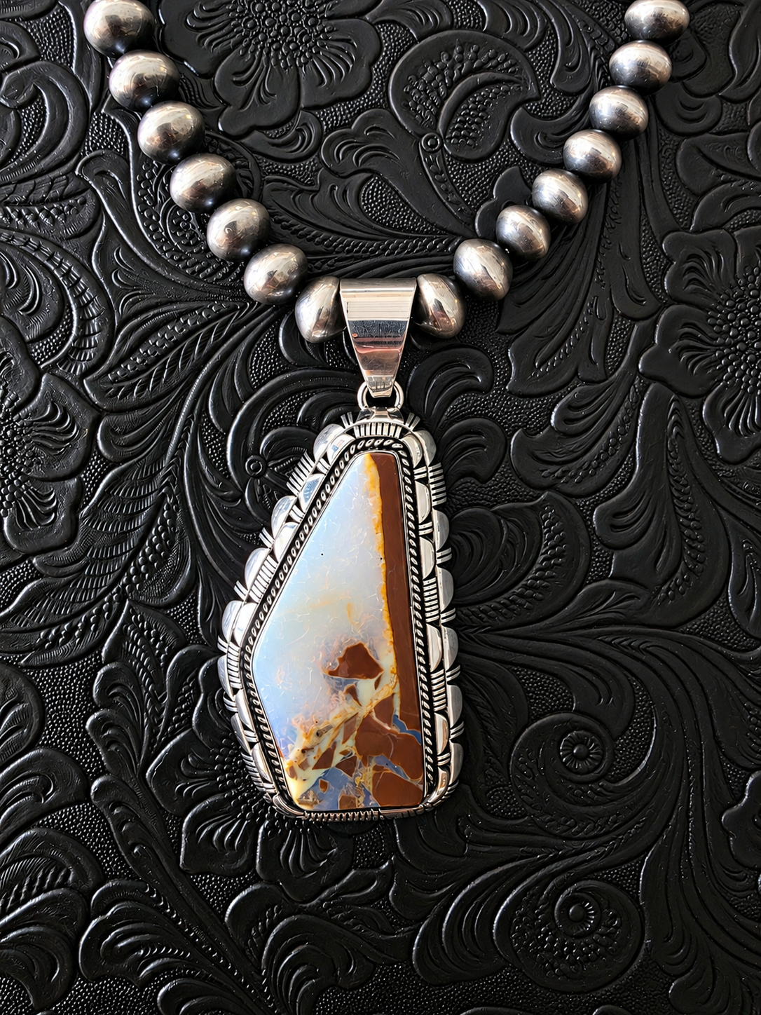 Red Desert Boulder Opal Pendant