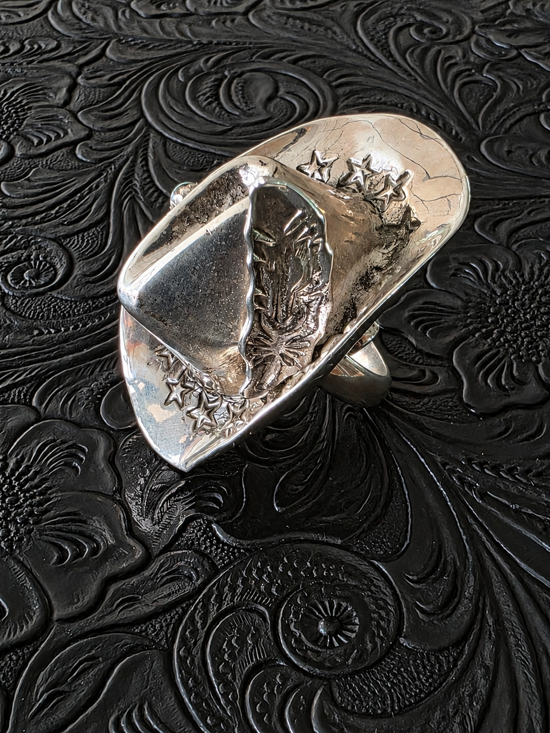 Robby Manuelito Kingman Sterling Cowboy Hat Ring
