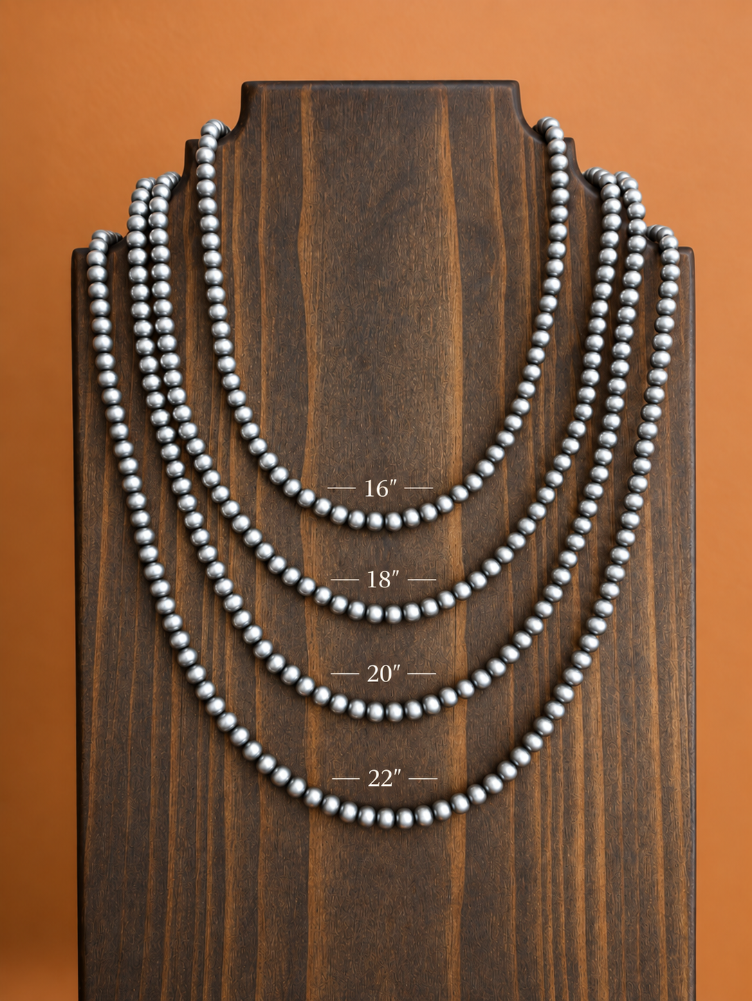 5mm Sterling Silver Bead Necklace