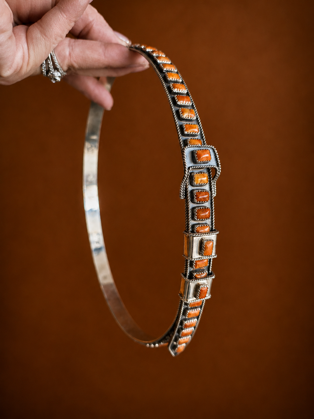 James Freeland Multi-Stone Sterling Silver Adjustable Hat Band