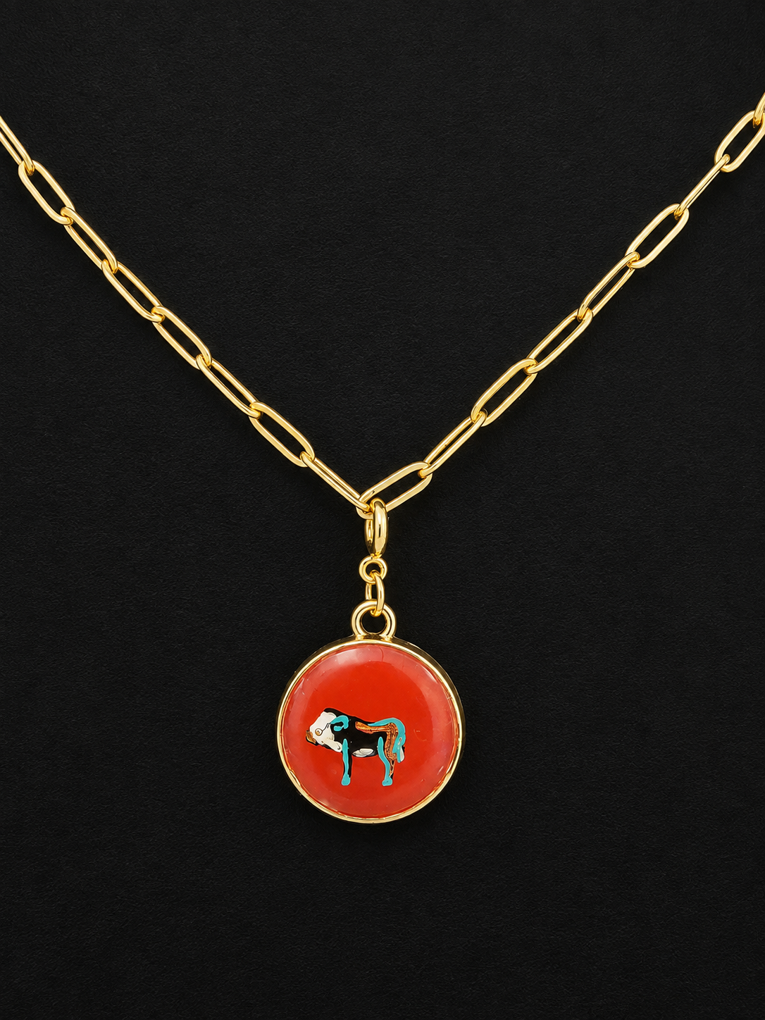 Hand Painted Western Round Charms (Medium)