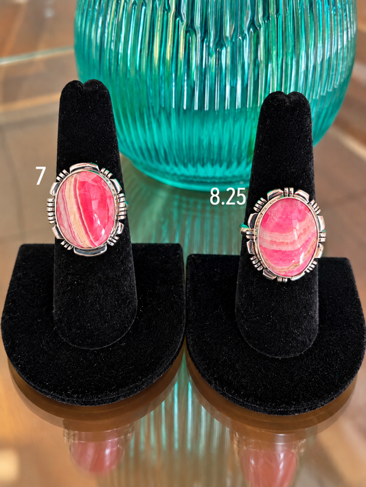 Desert Rose Rhodochrosite Ring