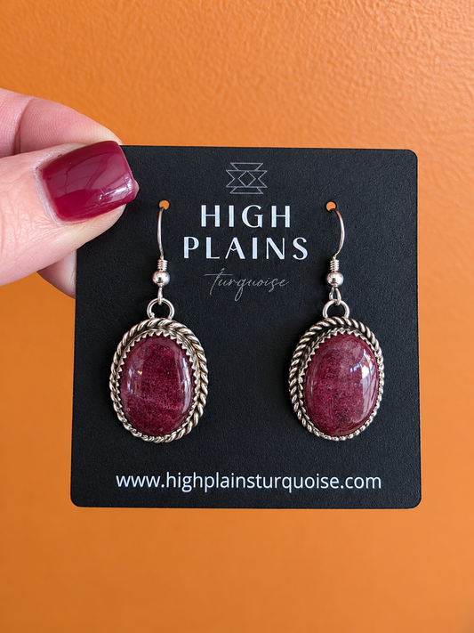 Merlot Moon Purple Spiny Earrings