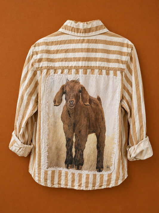 Baby Goat Distressed Button Up Shirt by Dolly Estelle - 7