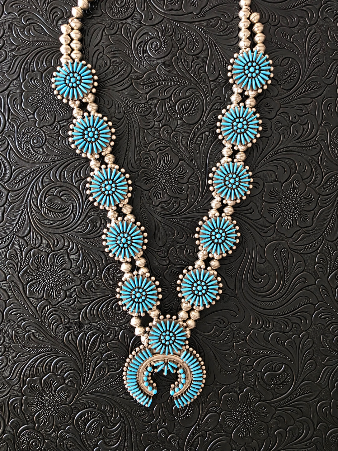 Zuni Sleeping Beauty Turquoise Squash Set