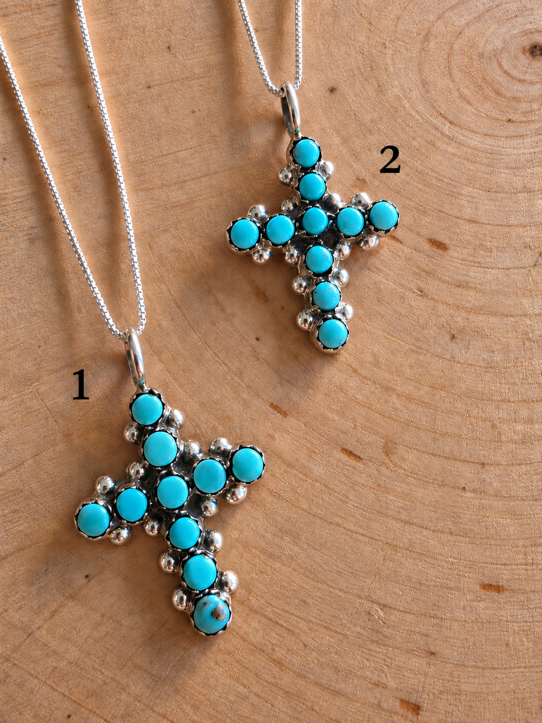 Heavenly Turquoise Cross Pendant Necklace