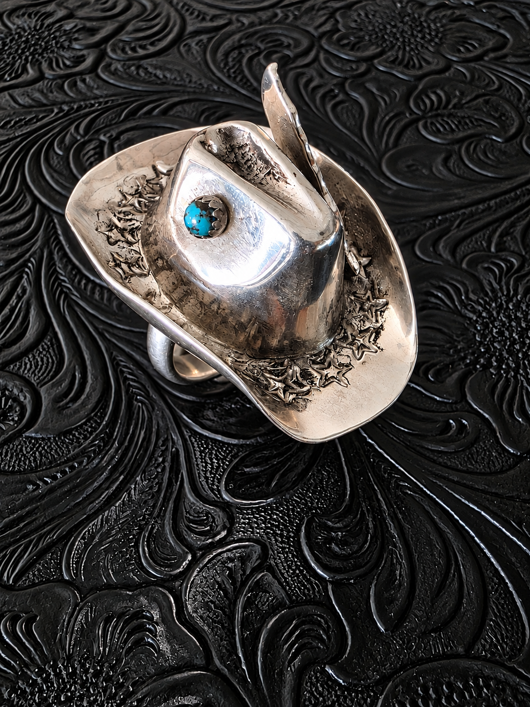 Robby Manuelito Kingman Sterling Cowboy Hat Ring