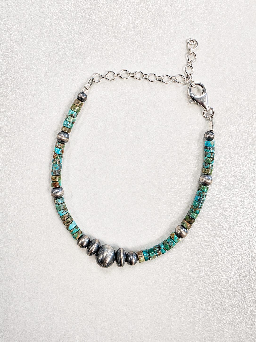Desert Sky Kingman Sterling Beaded Bracelet