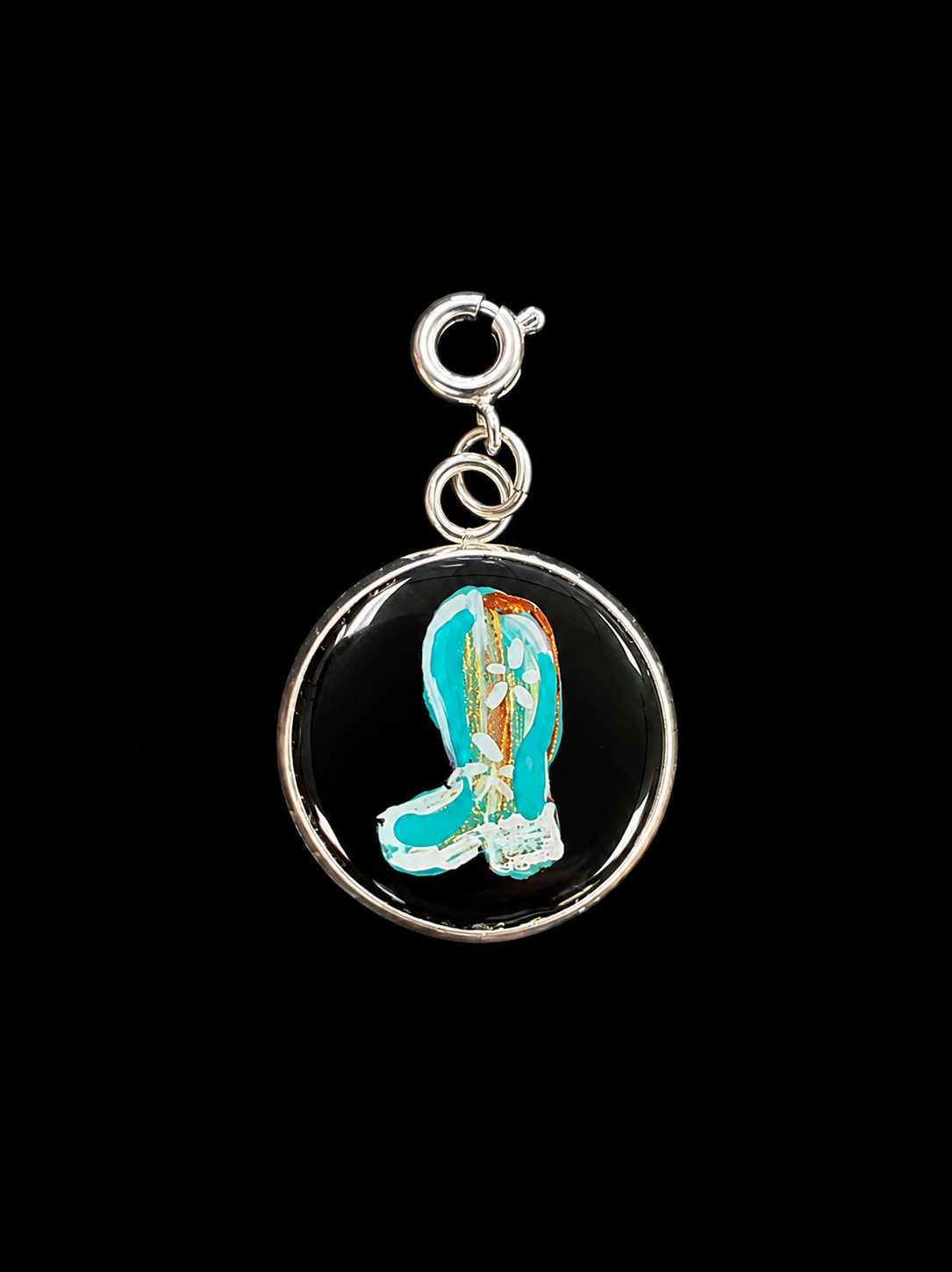 Hand Painted Western Round Charms (Large)