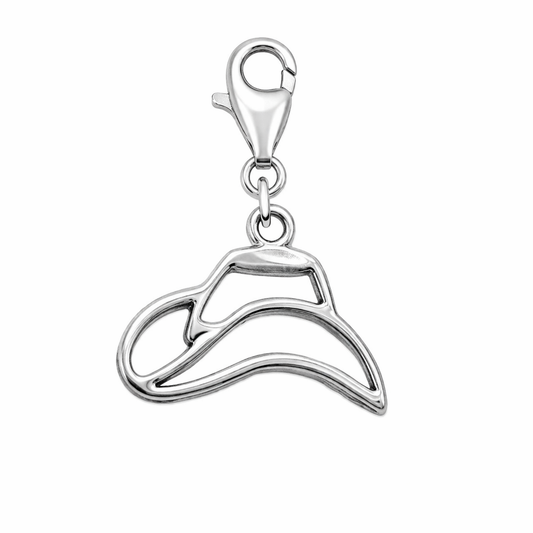 Sterling Silver Open Cowboy Hat Charm