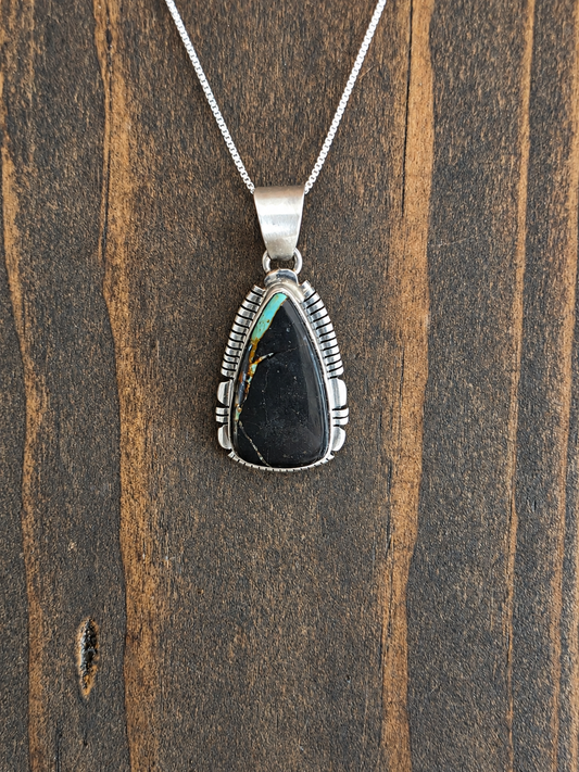 Blackjack Turquoise Shadow Peak Pendant Necklace
